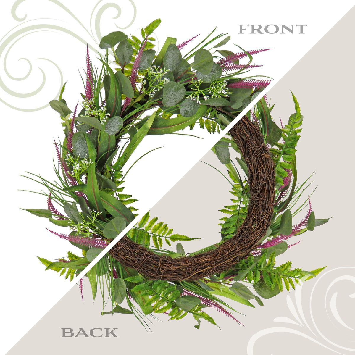Lavender and Eucalyptus Wreath, 56 cm