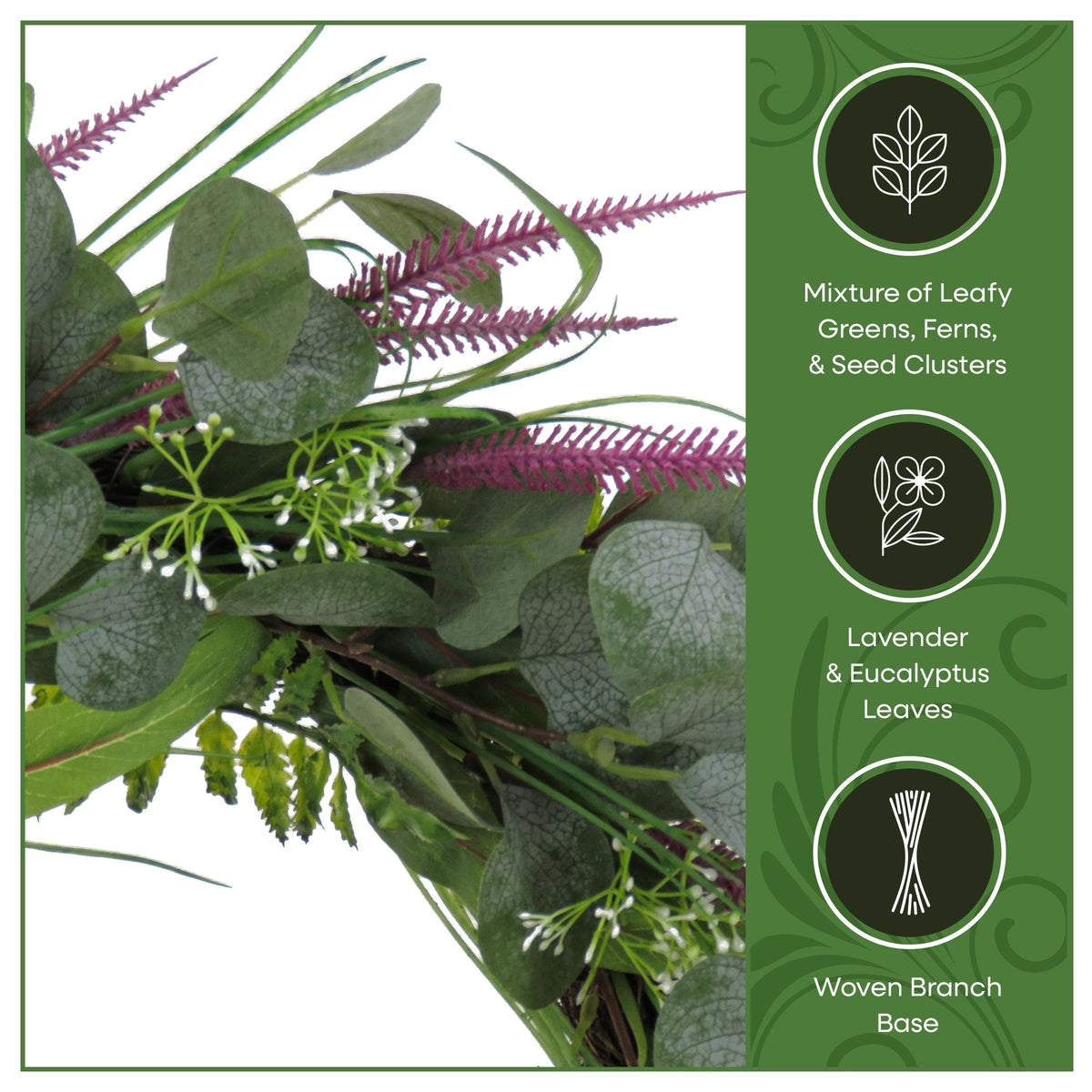 Lavender and Eucalyptus Wreath, 56 cm