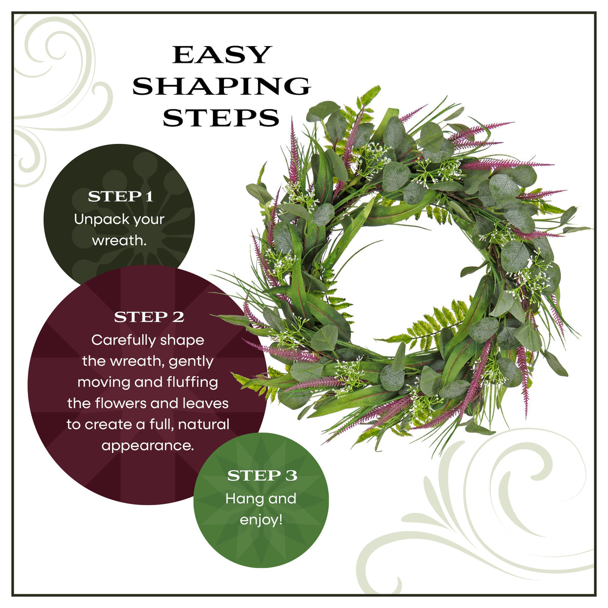 Lavender and Eucalyptus Wreath, 56 cm