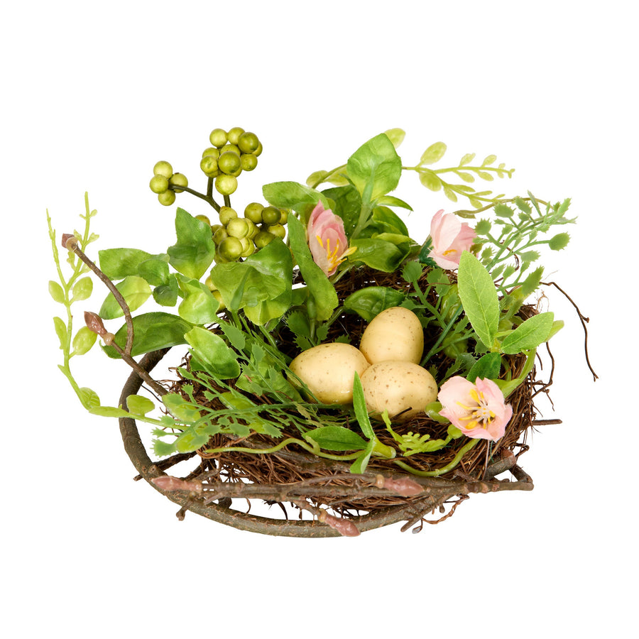 Blossom Bird's Nest with Easter Eggs, 15 cm