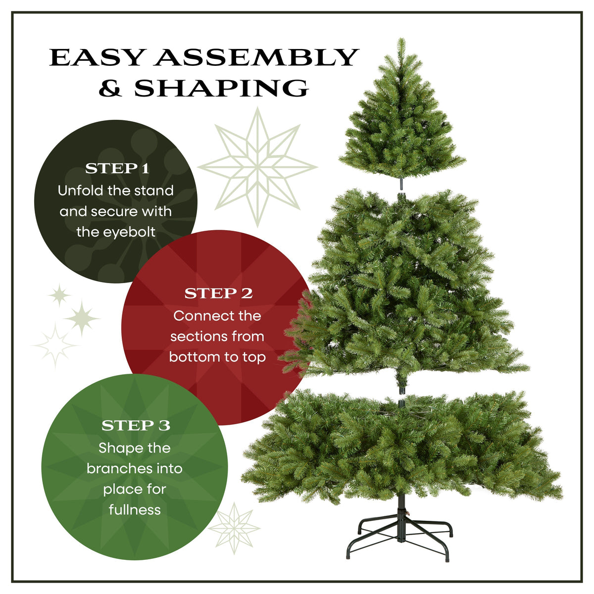 4ft Pre Lit Fir Christmas Tree, Clear Lights