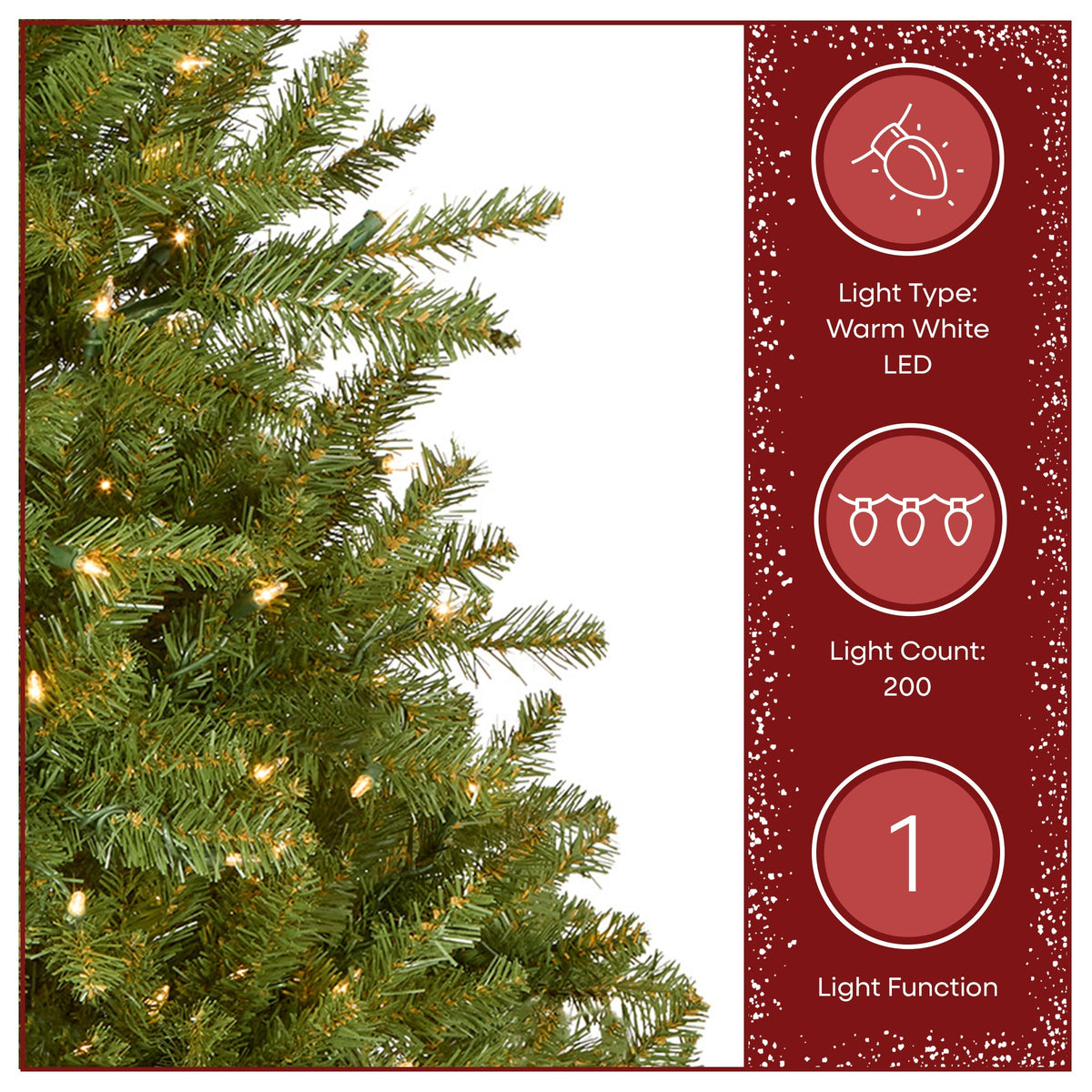 4ft Pre Lit Fir Christmas Tree, Clear Lights