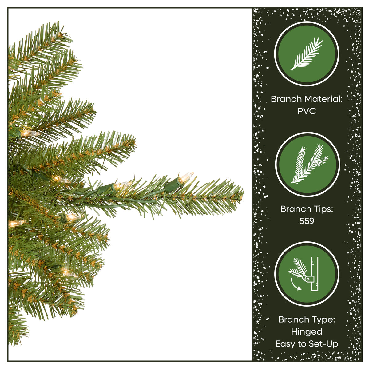 4ft Pre Lit Fir Christmas Tree, Clear Lights