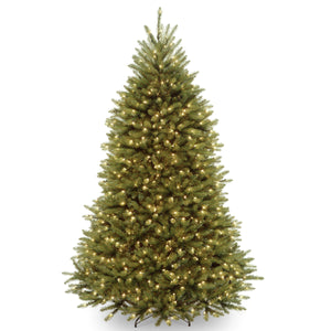 7.5ft Pre Lit Dunhill Fir Christmas Tree, Clear Lights
