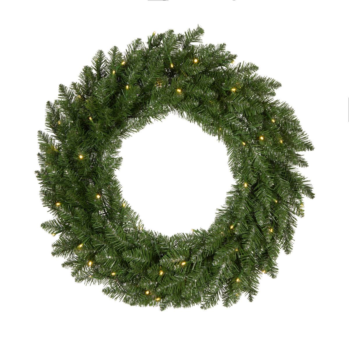 61 cm Pre Lit Shimmer Fir Christmas Wreath, Warm White LED