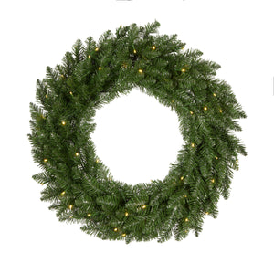 61 cm Pre Lit Shimmer Fir Christmas Wreath, Warm White LED