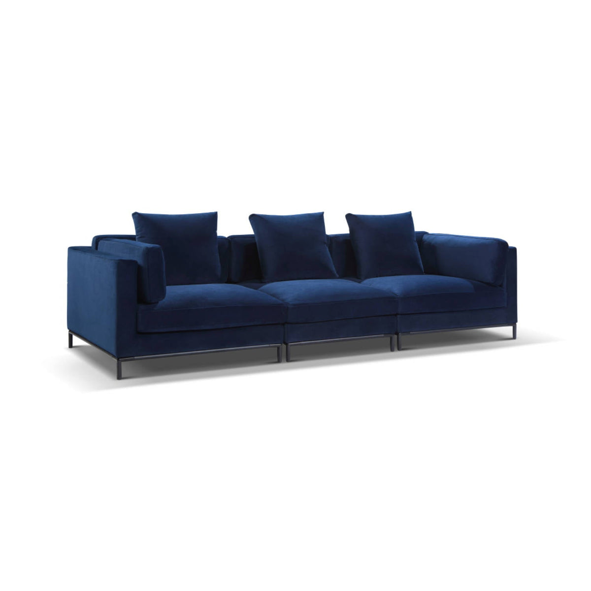 Modular 3 Seat Wide Sofa, Fabric