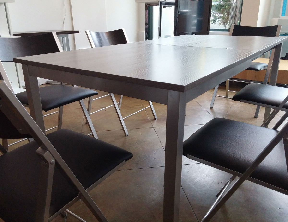 Small Square Folding Kitchen Table, Doubles in Size
