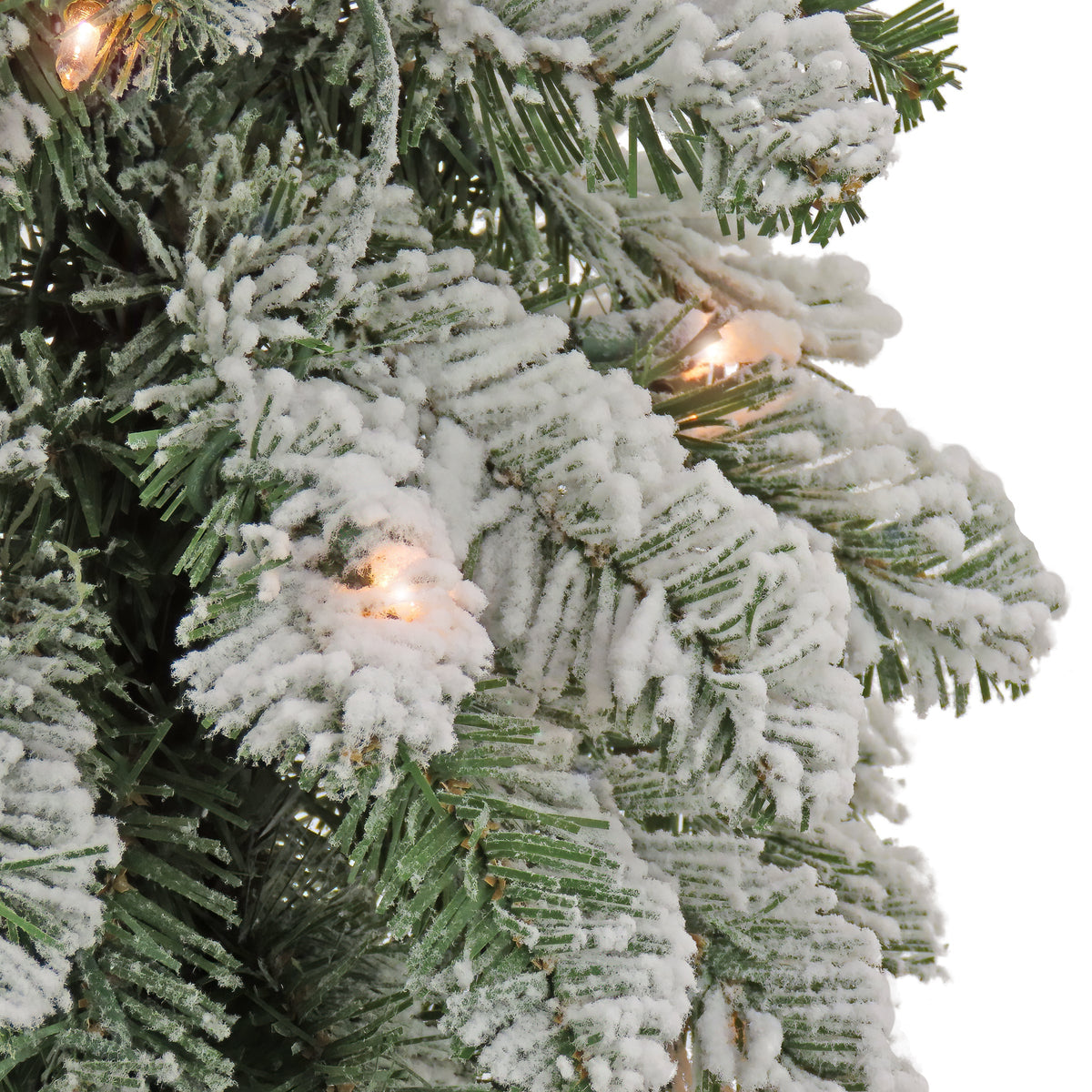 3ft Pre Lit Snowy Downswept Tabletop Christmas Tree, Clear Lights
