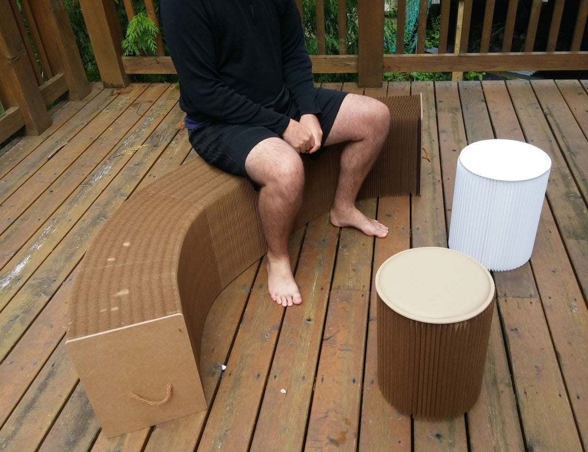 Expanding Paper Bench, Seats 8 to 10