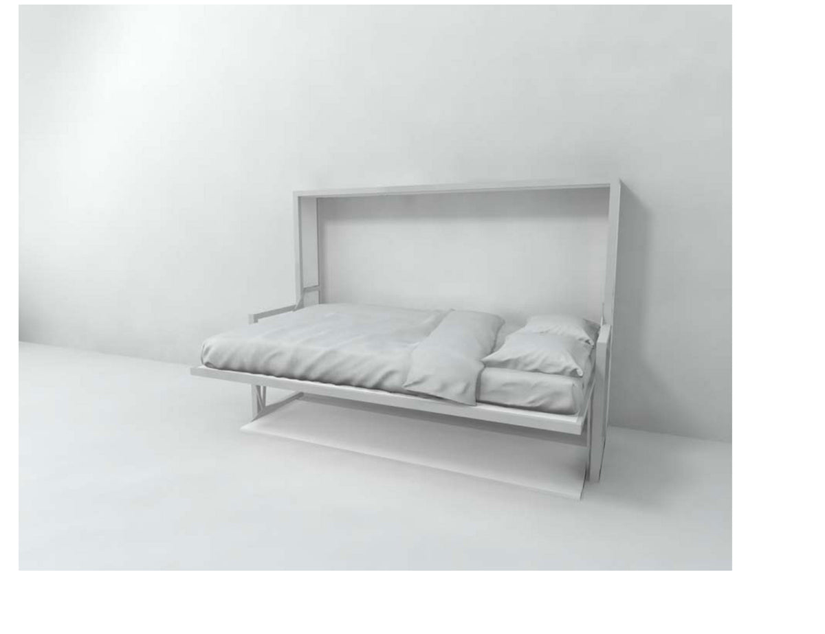 Free Standing Horizontal Wall Bed with Desk, UK King Size