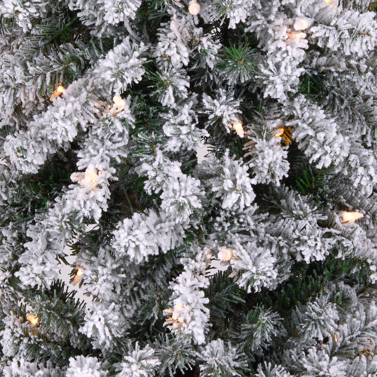 6.5ft Pre Lit Pencil Slim Snowy Alpine Christmas Tree, 200 Clear Lights
