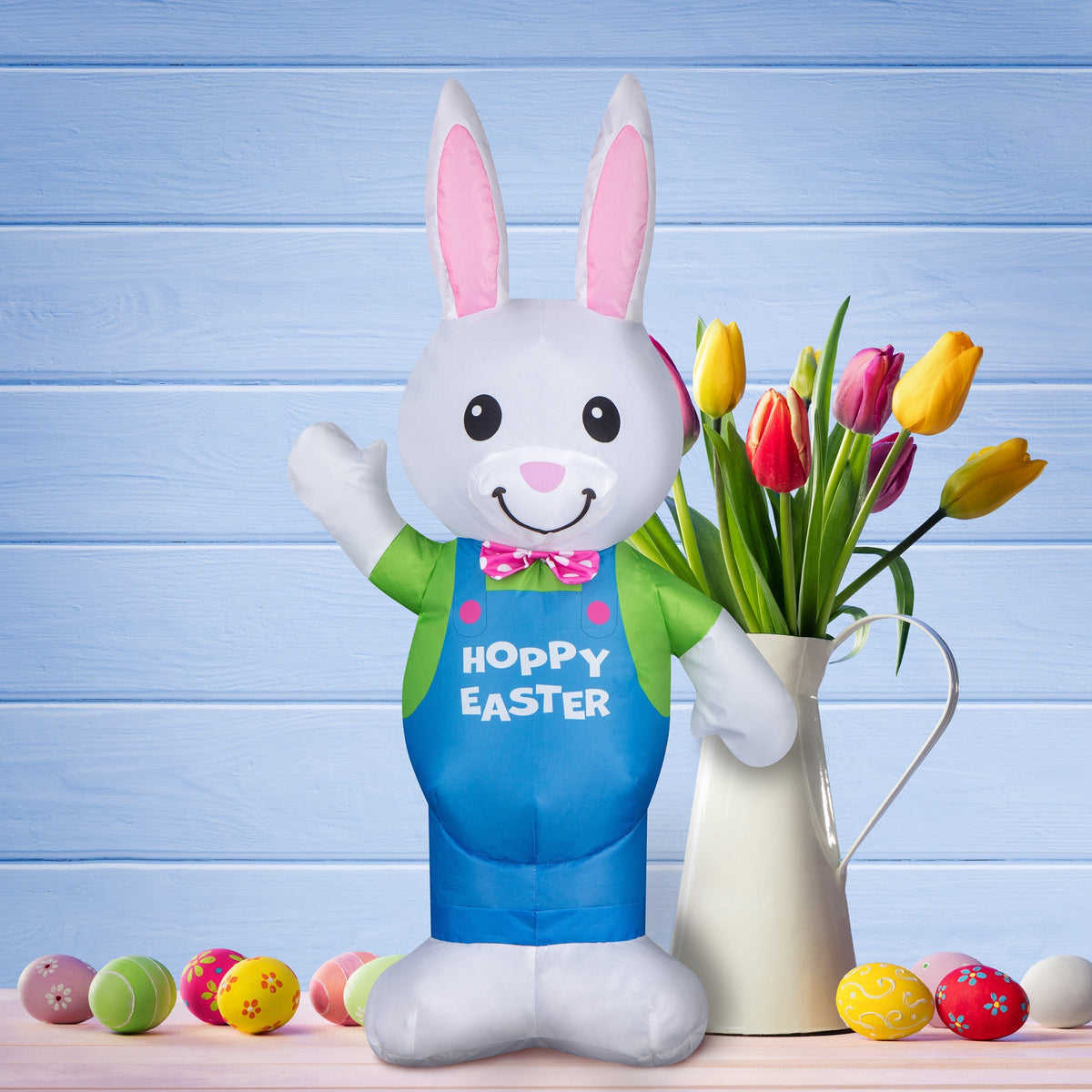 Inflatable Waving Easter Bunny, 64 cm