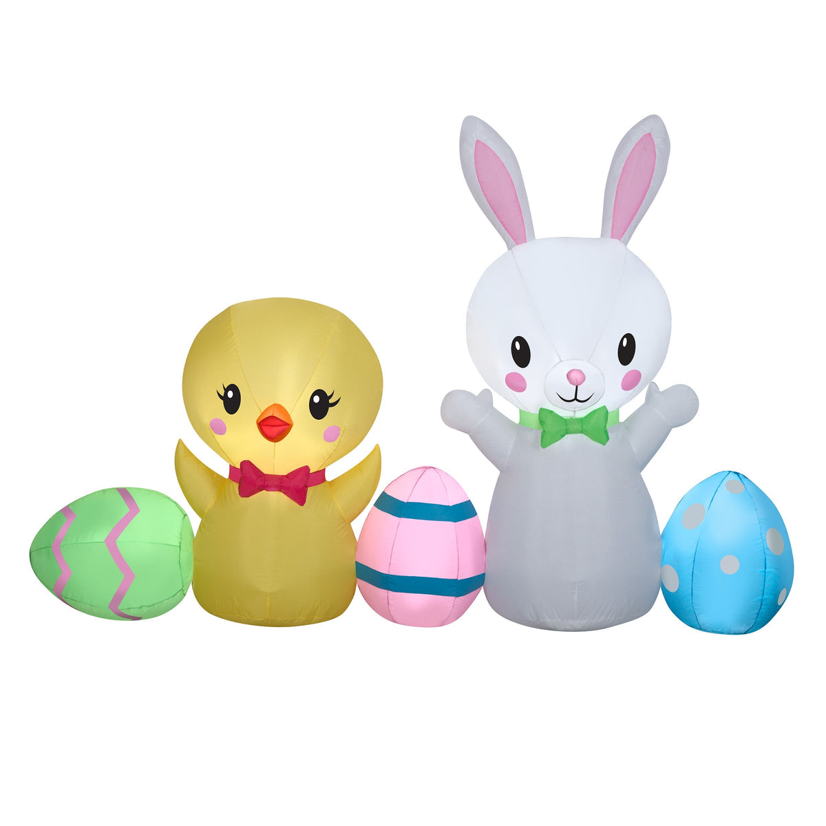 Inflatable Easter Bunny and Chick, 198 cm