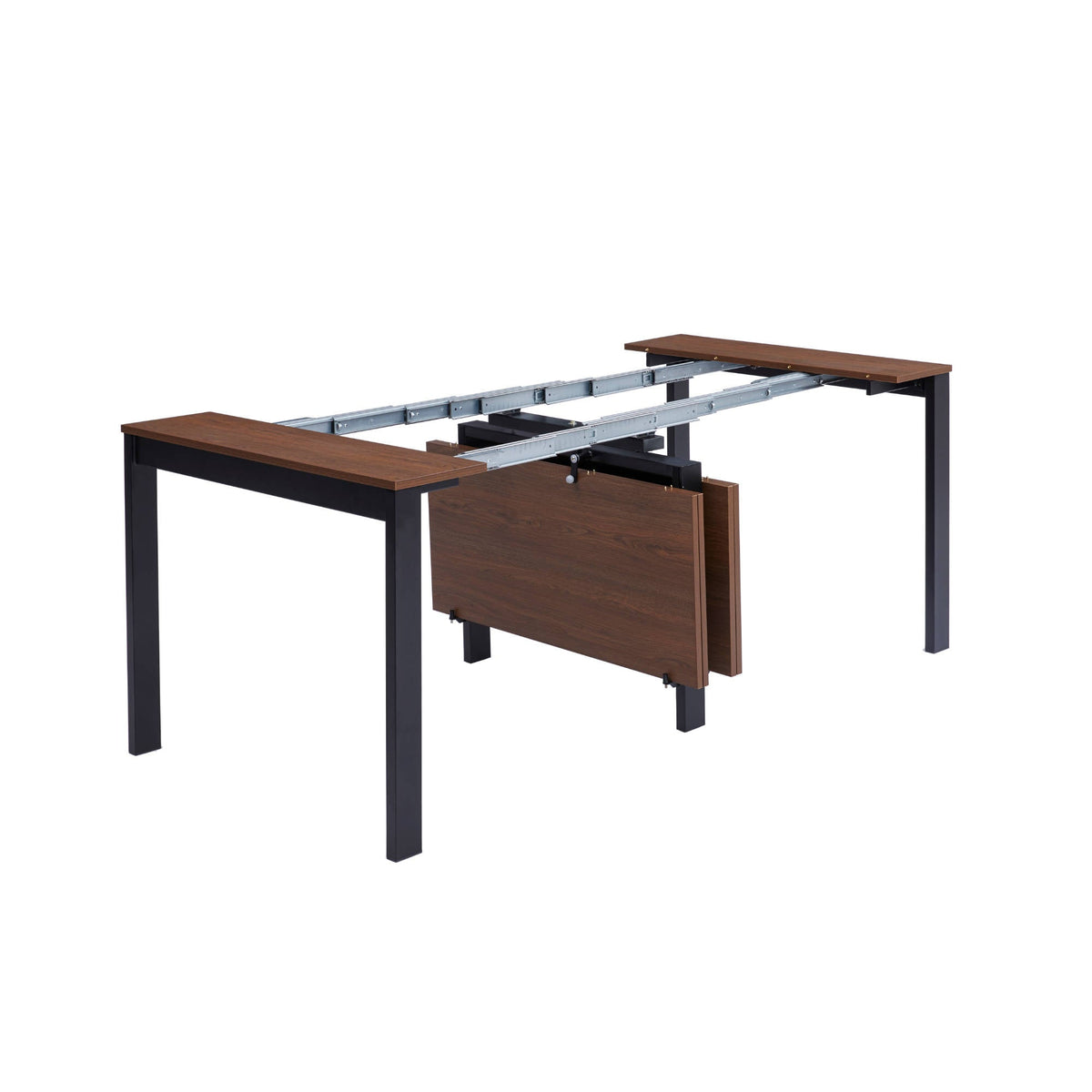 Walnut Console to Dining Table with Built In Leaves