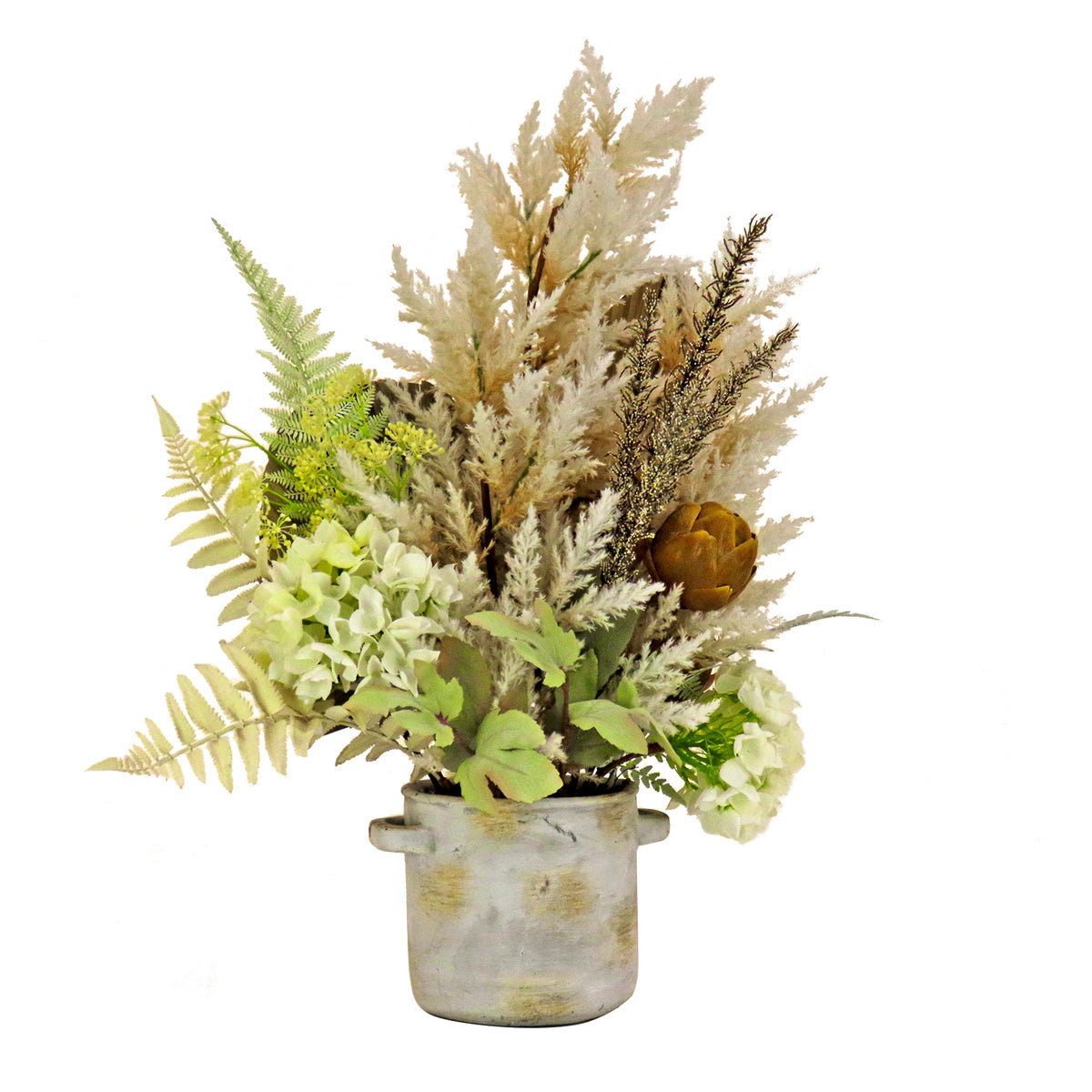 Artificial Potted Palms and Hydrangeas, 84 cm