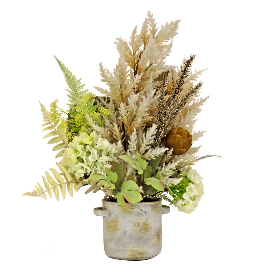 Artificial Potted Palms and Hydrangeas, 84 cm