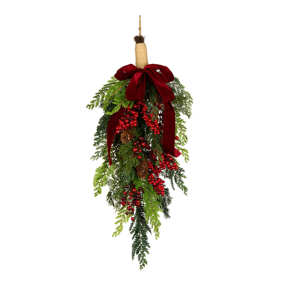 Christmas Joy Teardrop Swag, 71 cm