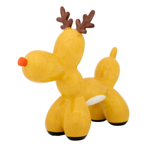Reindeer Balloon Dog Figurine, 20 cm