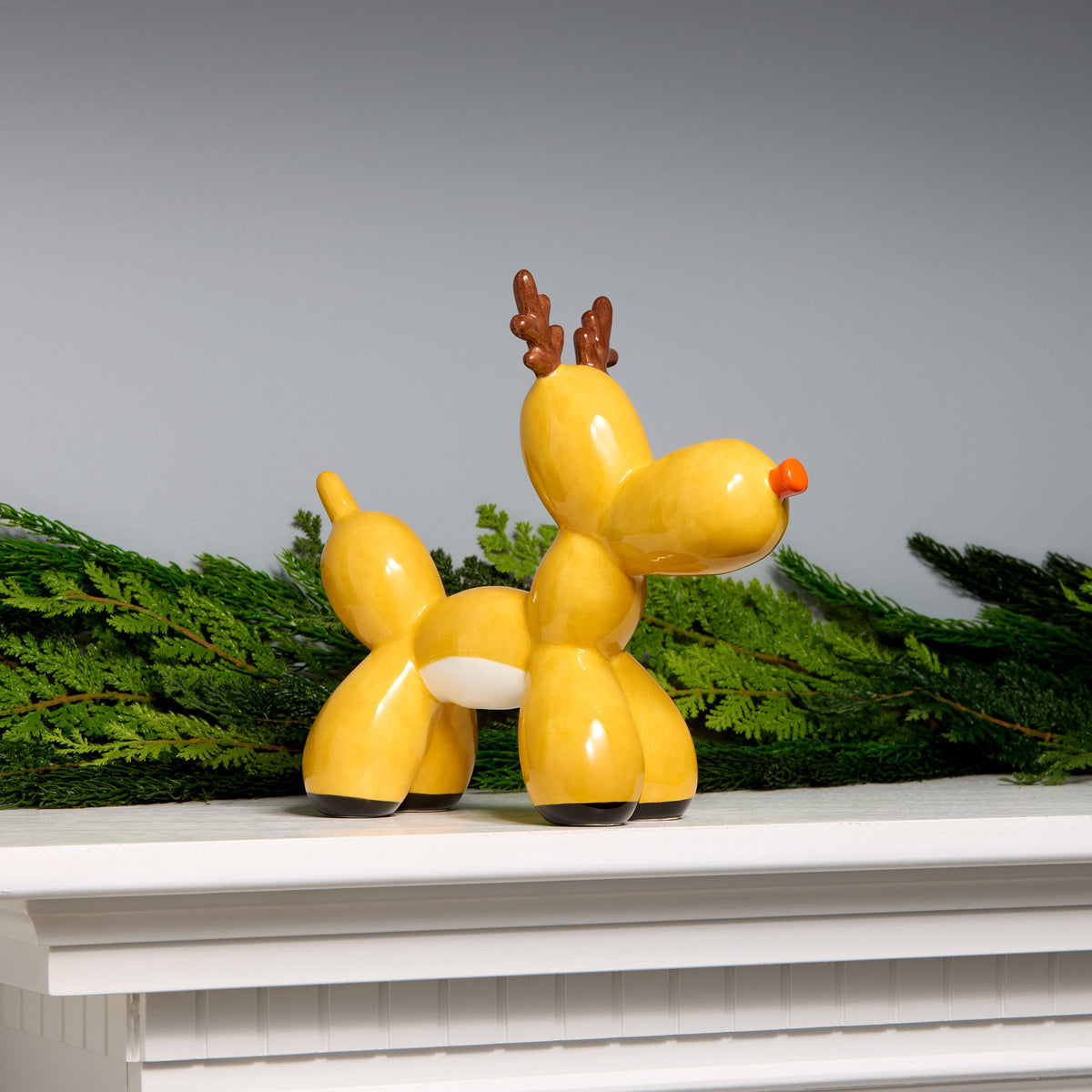 Reindeer Balloon Dog Figurine, 20 cm