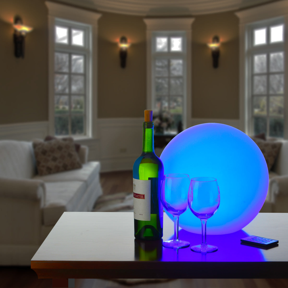 Colour Changing LED Glow Orb, 30 cm