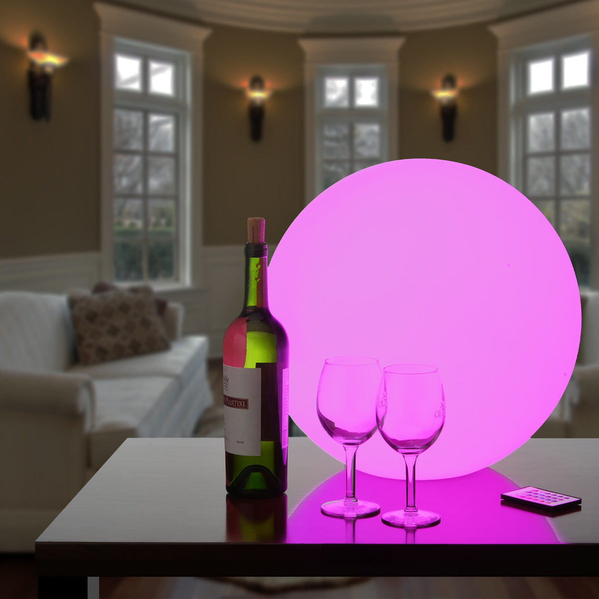 Colour Changing LED Glow Orb, 41 cm