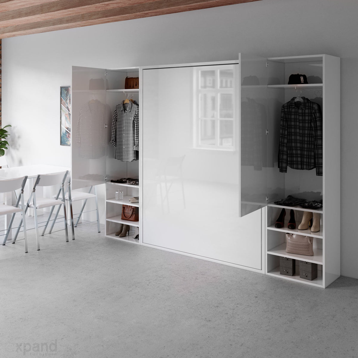 Lightweight Vertical Wall Bed, UK King Size