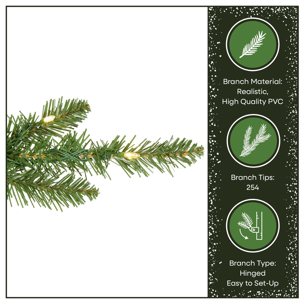 4ft Pre Lit Slim Fir Christmas Tree, Warm White LED