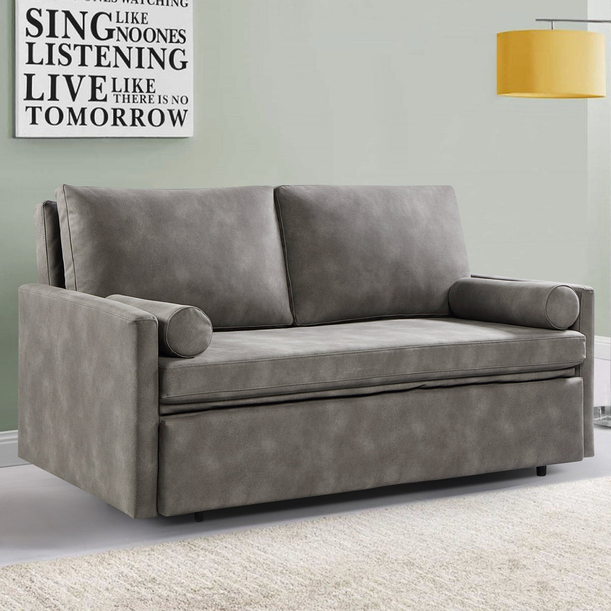 Eco Leather Sofa Bed, UK King Size