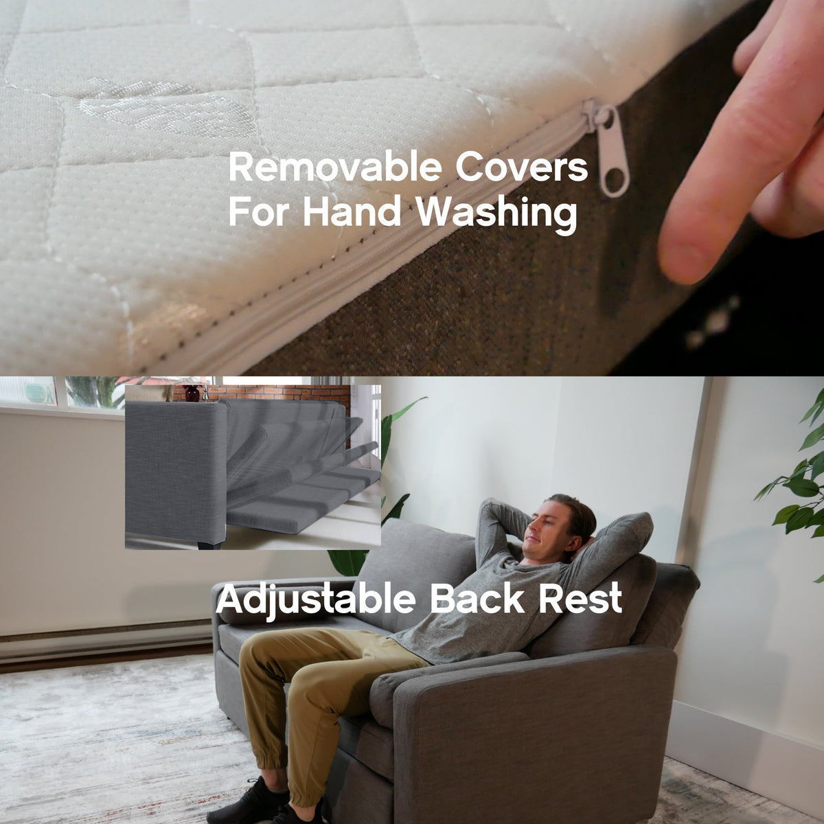 Compact Memory Foam Sofa Bed, UK King Size
