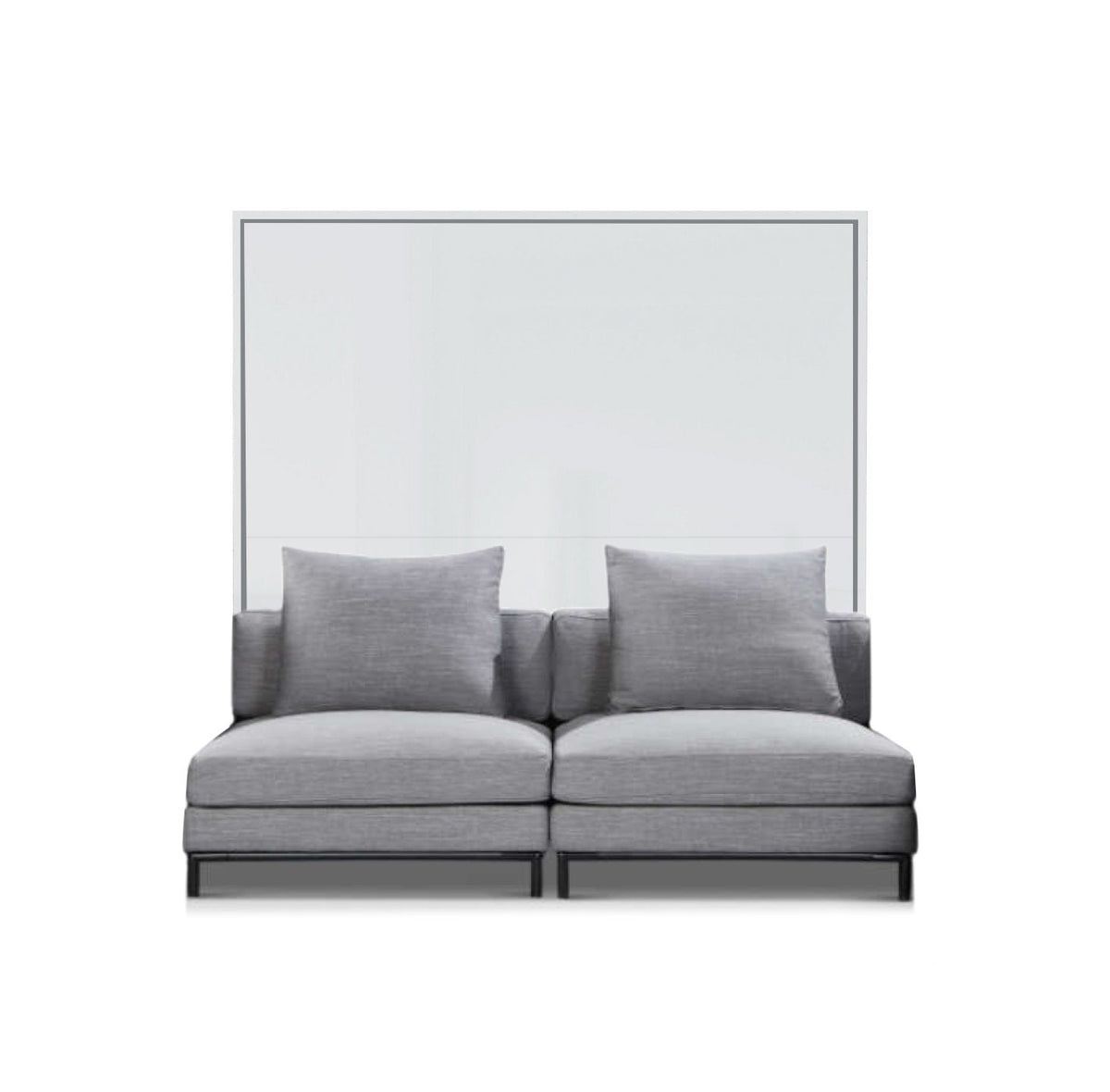Horizontal Sofa Wall Bed with Extra Wide Sofa, UK Double