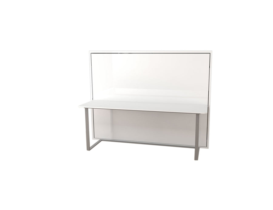 Horizontal Wall Bed with Desk, UK King Size