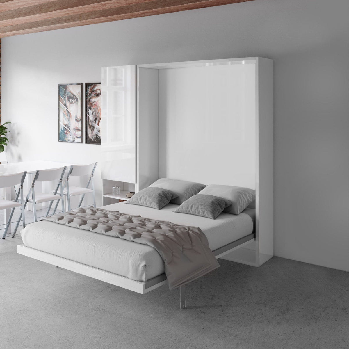 Lightweight Vertical Wall Bed, UK King Size