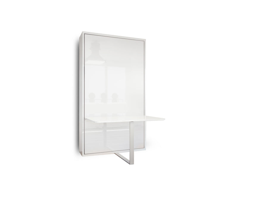 Vertical Single Wall Bed with Table Desk