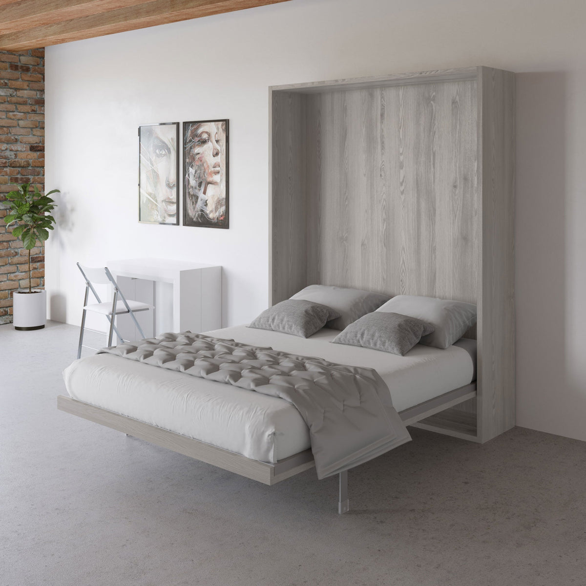 Lightweight Vertical Wall Bed, UK King Size