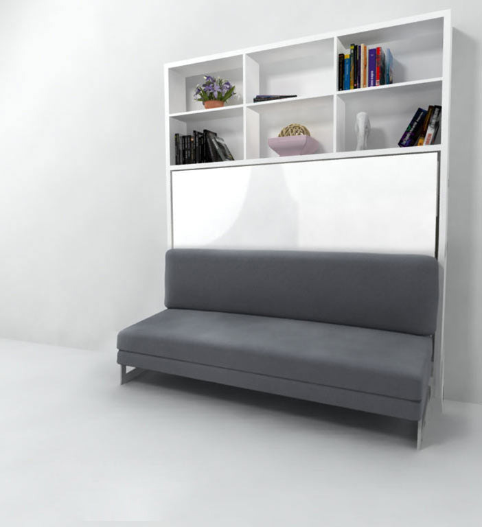 Italian Horizontal Wall Bed over Sofa