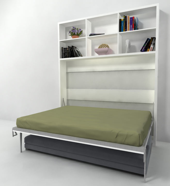 Italian Horizontal Wall Bed over Sofa