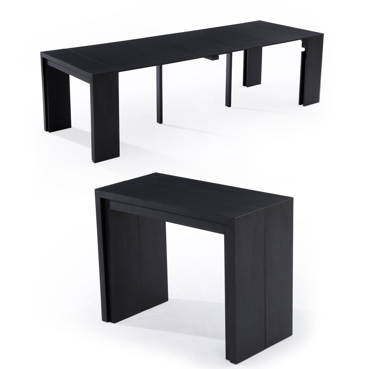 Juego de mesa consola extensible con 8 sillas plegables