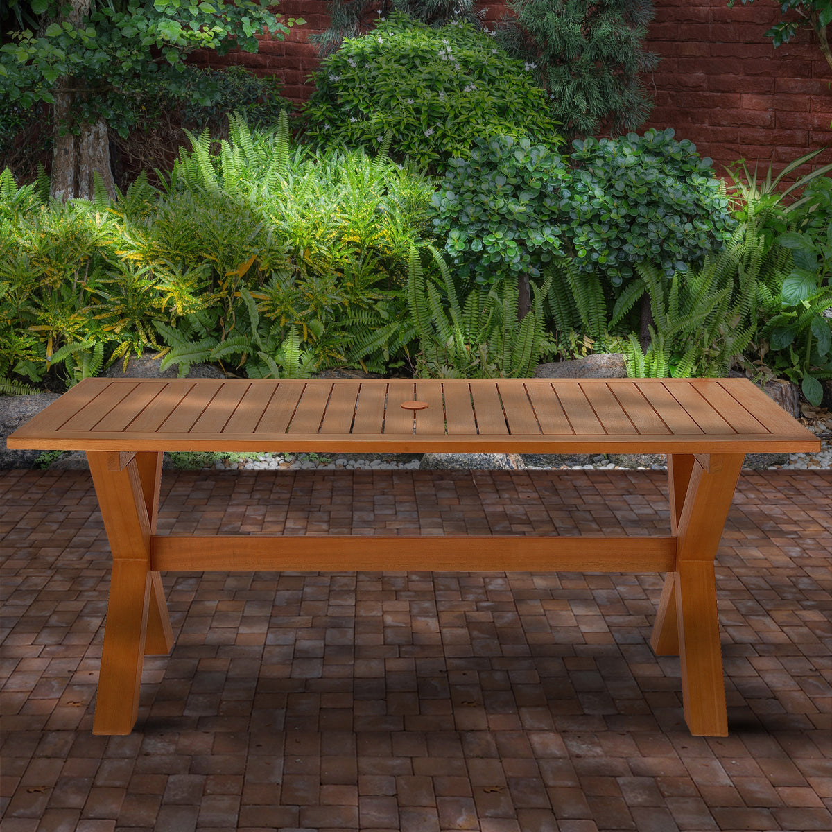 FSC Eucalyptus Farmhouse Dining Table, 183 x 97 cm