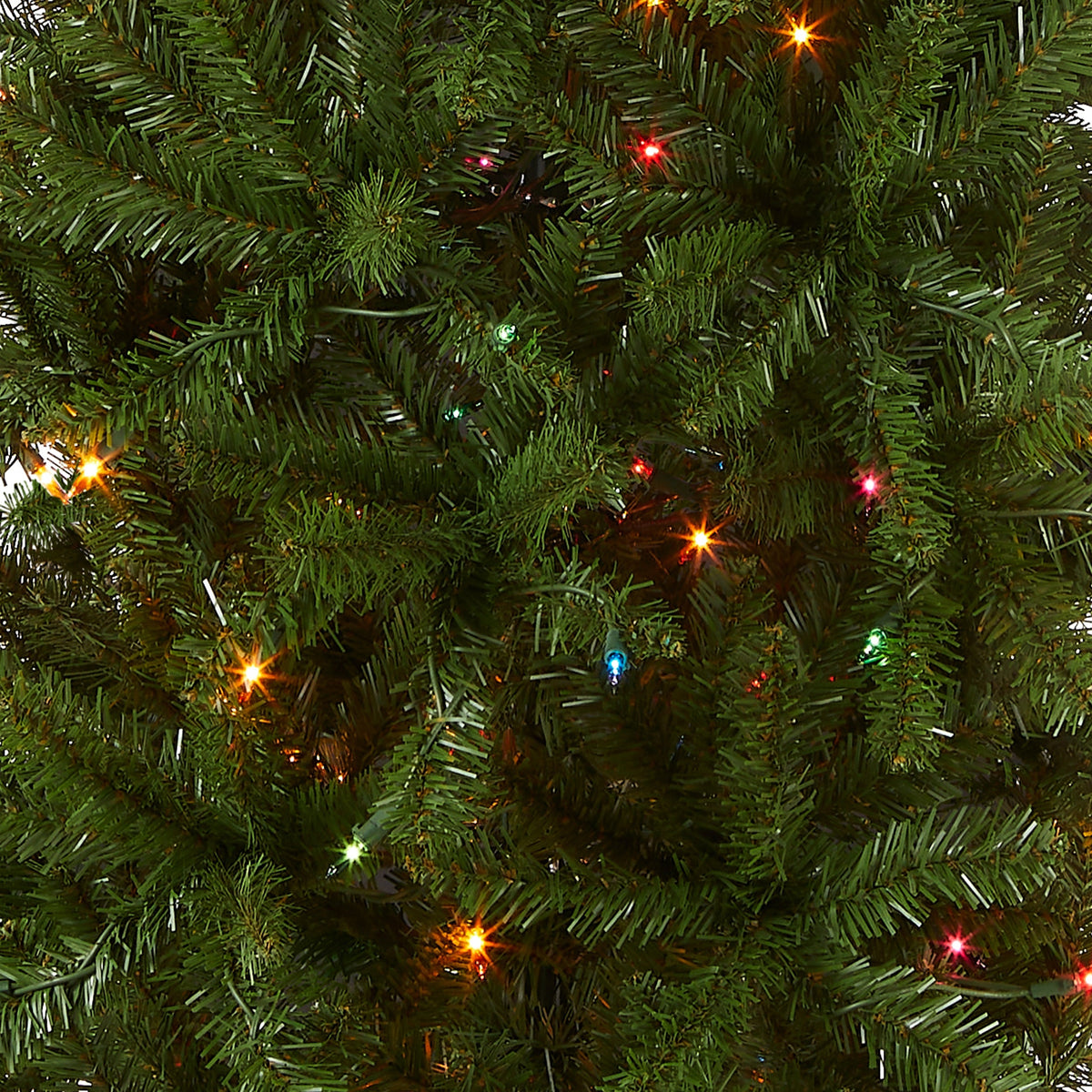 6.5ft Pre Lit Pencil Fir Christmas Tree, 250 Multicoloured Lights
