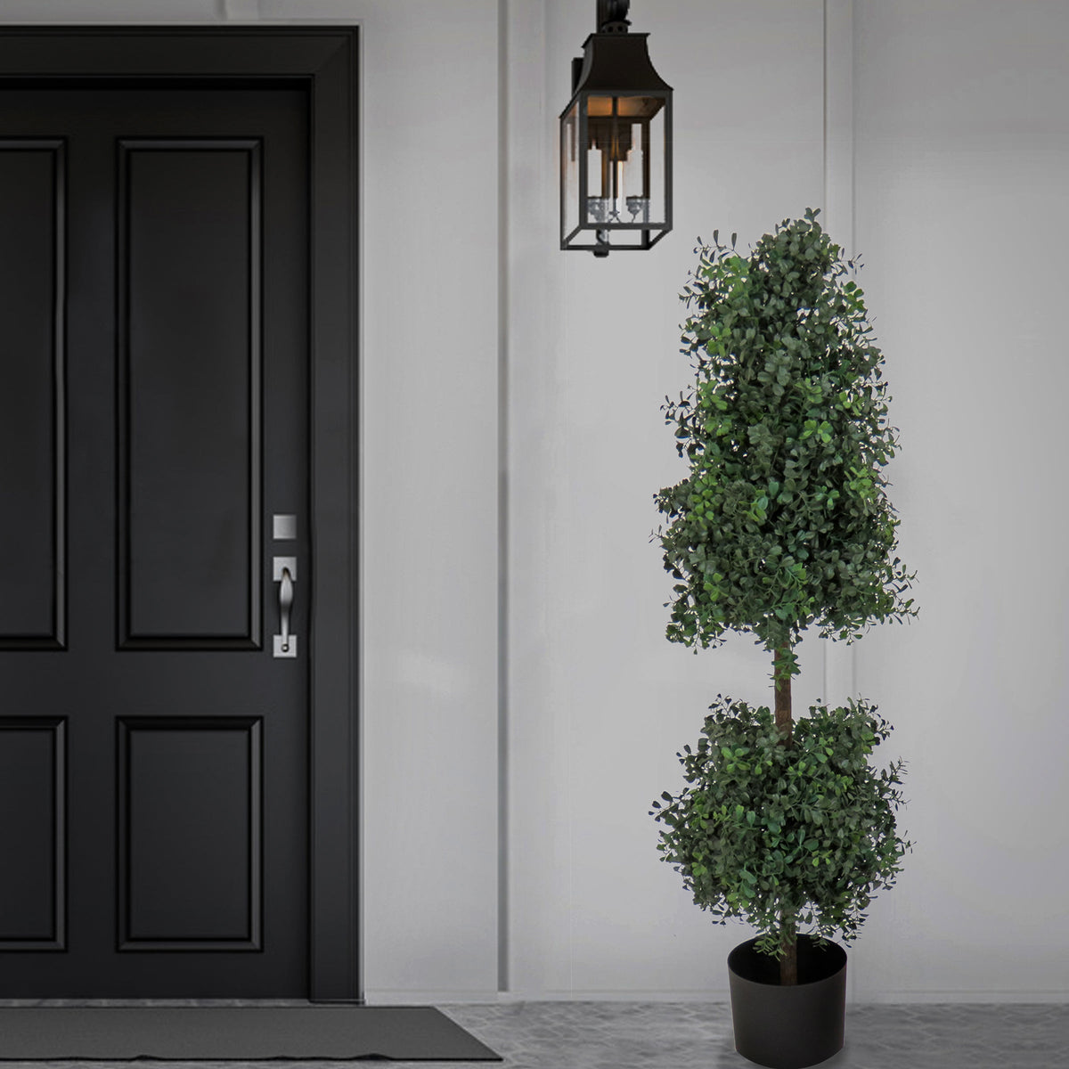 Artificial Boxwood Cone and Ball Topiary, 122 cm