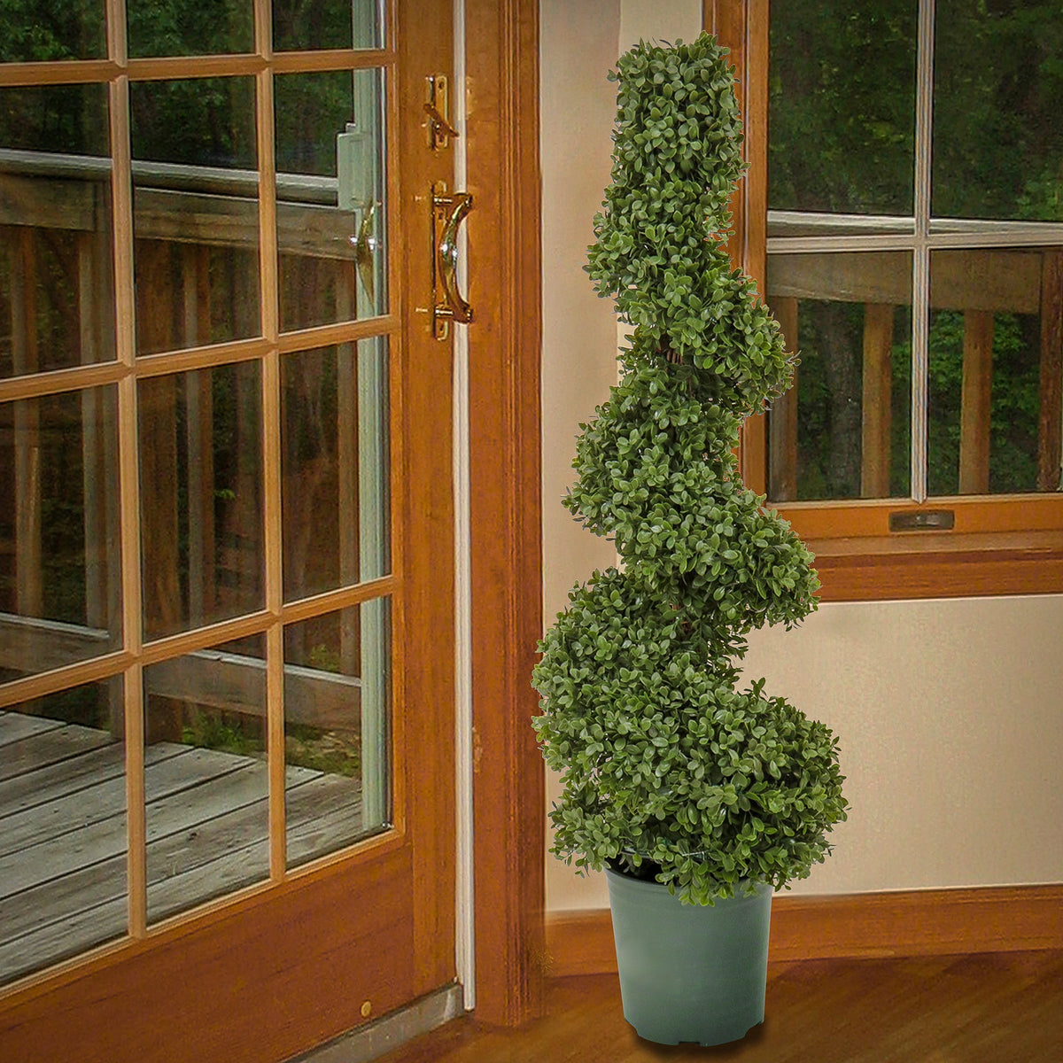 Artificial Boxwood Spiral Topiary, 112 cm