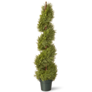 Artificial Juniper Slim Spiral Tree in Pot, 122 cm