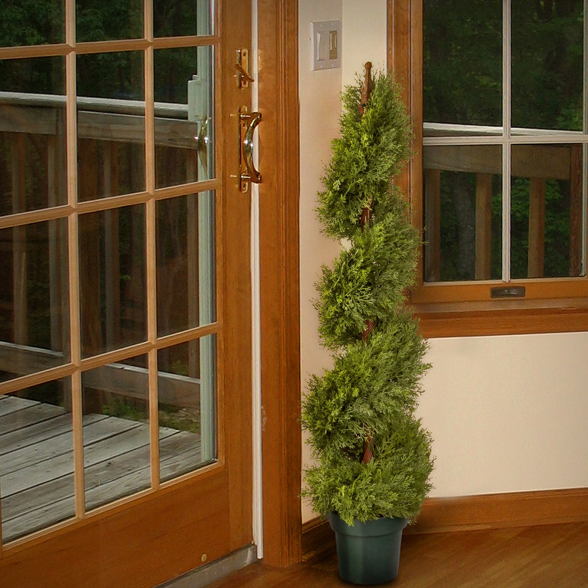 Artificial Juniper Slim Spiral Tree in Pot, 122 cm