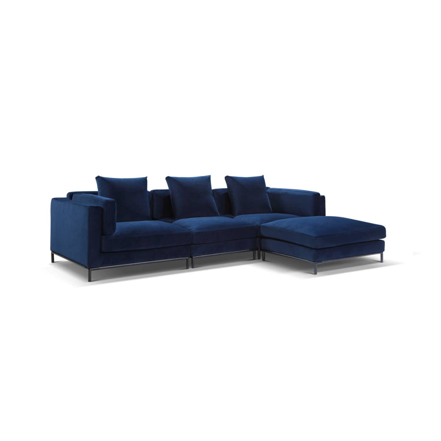 Modular Corner Sofa, Velvety Microfibre