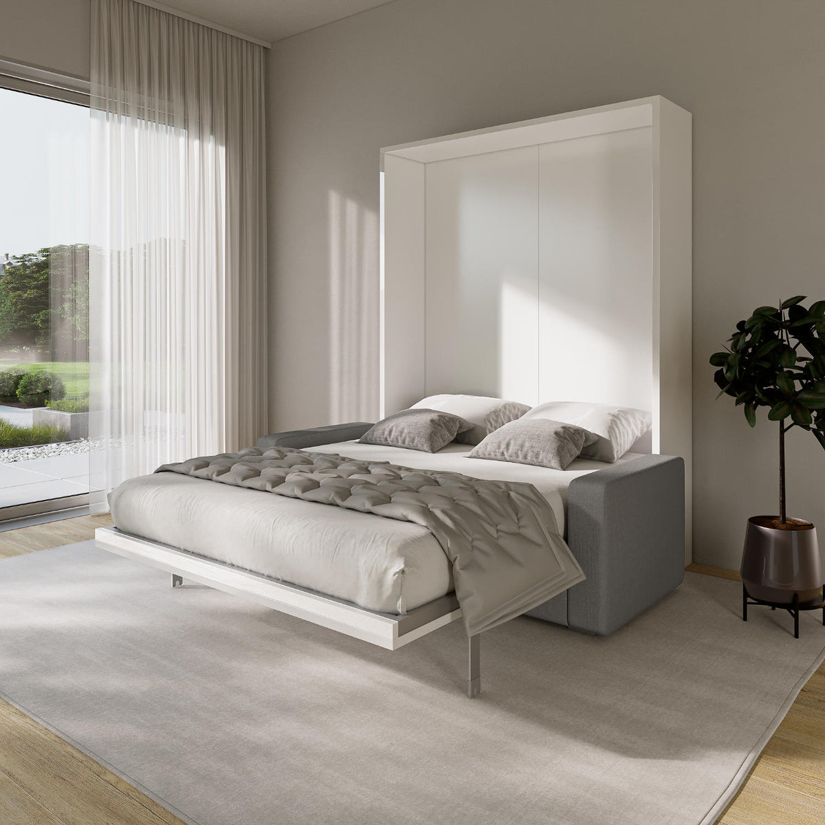 Low Height Sofa Wall Bed, UK King Size