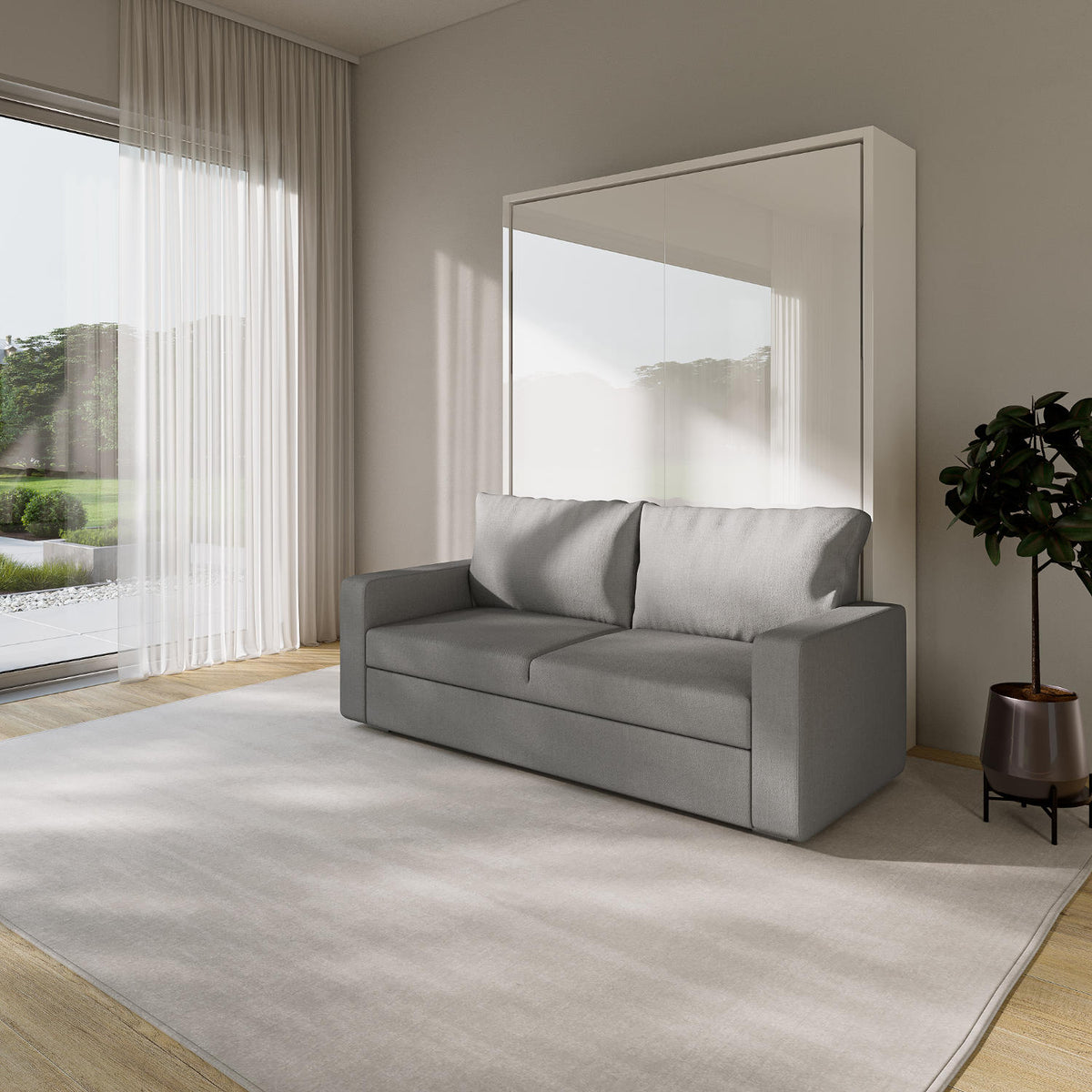 Low Height Sofa Wall Bed, UK King Size