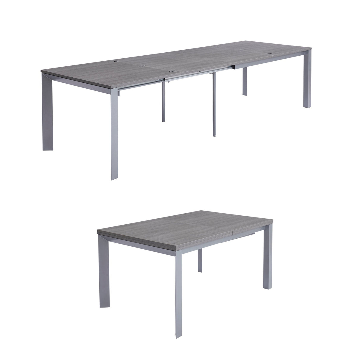 Extending Dining Table with Folding Leaves, Seats 6 to 14