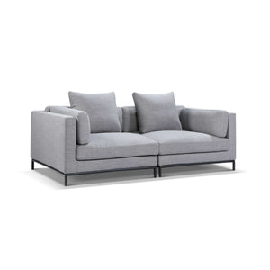 Modular 2 Seat Sofa, Velvety Fabric
