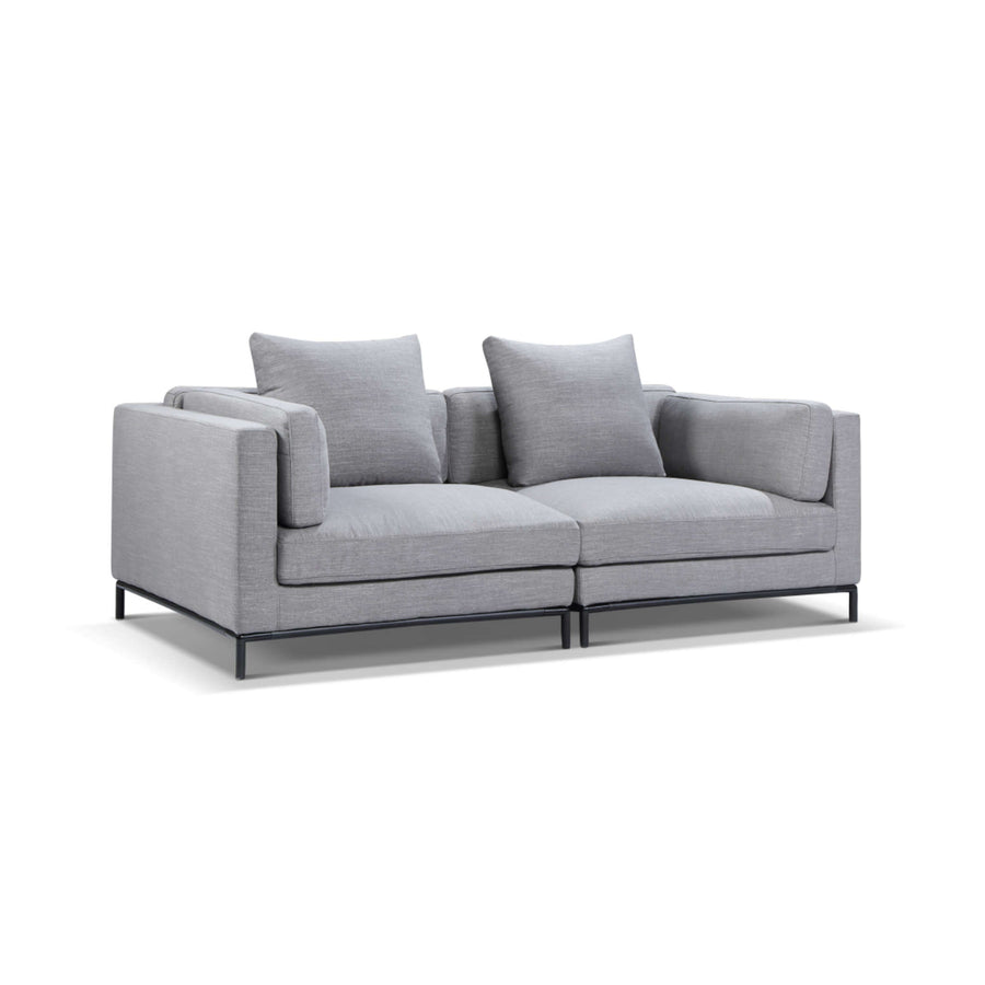 Modular 2 Seat Sofa, Velvety Fabric